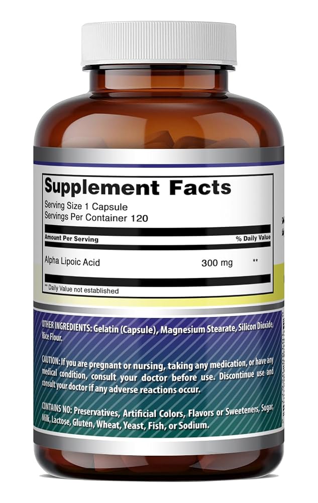 Amazing Formulas Alpha Lipoic Acid 300 mg Capsules Supplement