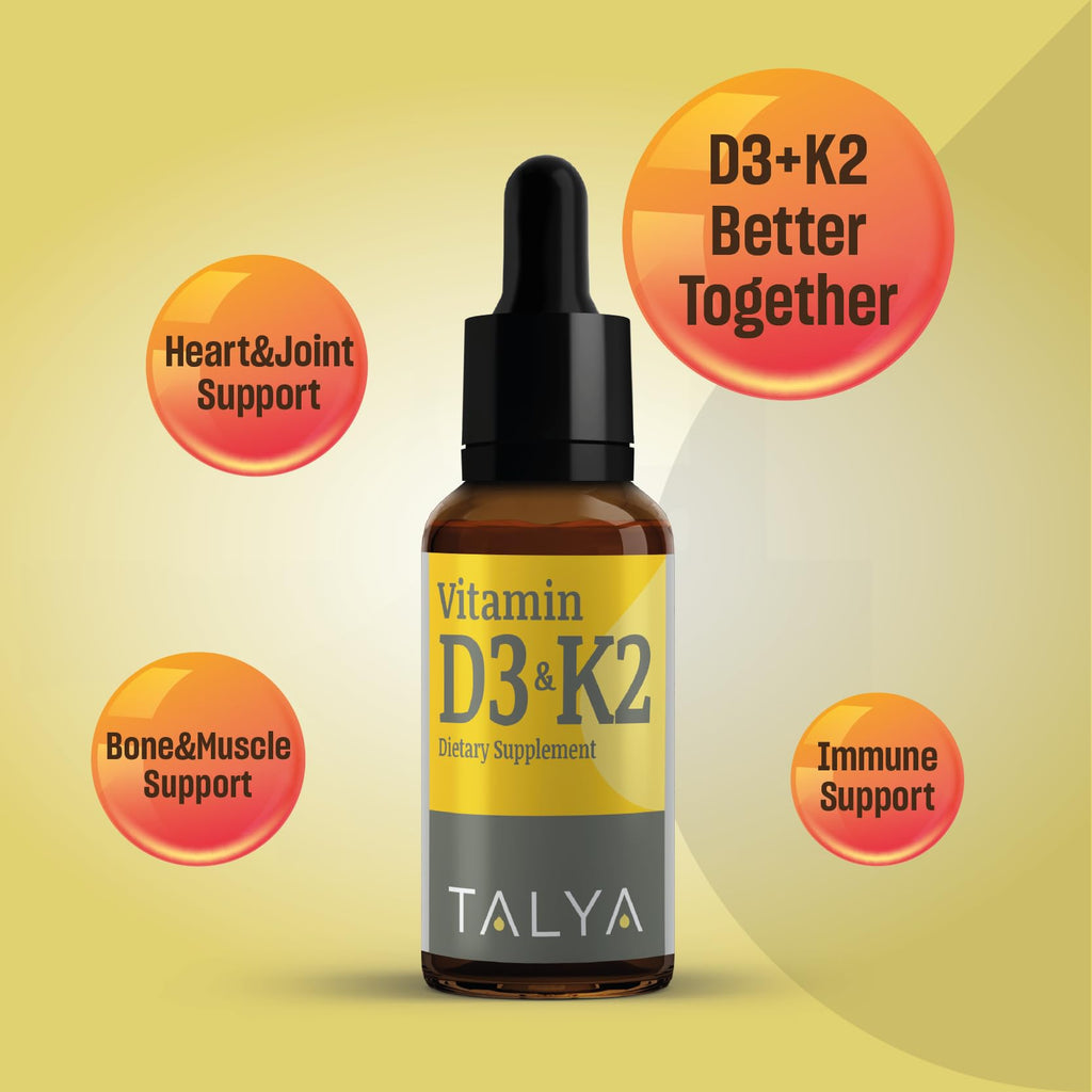 TALYA Vitamin D3 & K2 Liquid Drops - 60 Servings - image 2