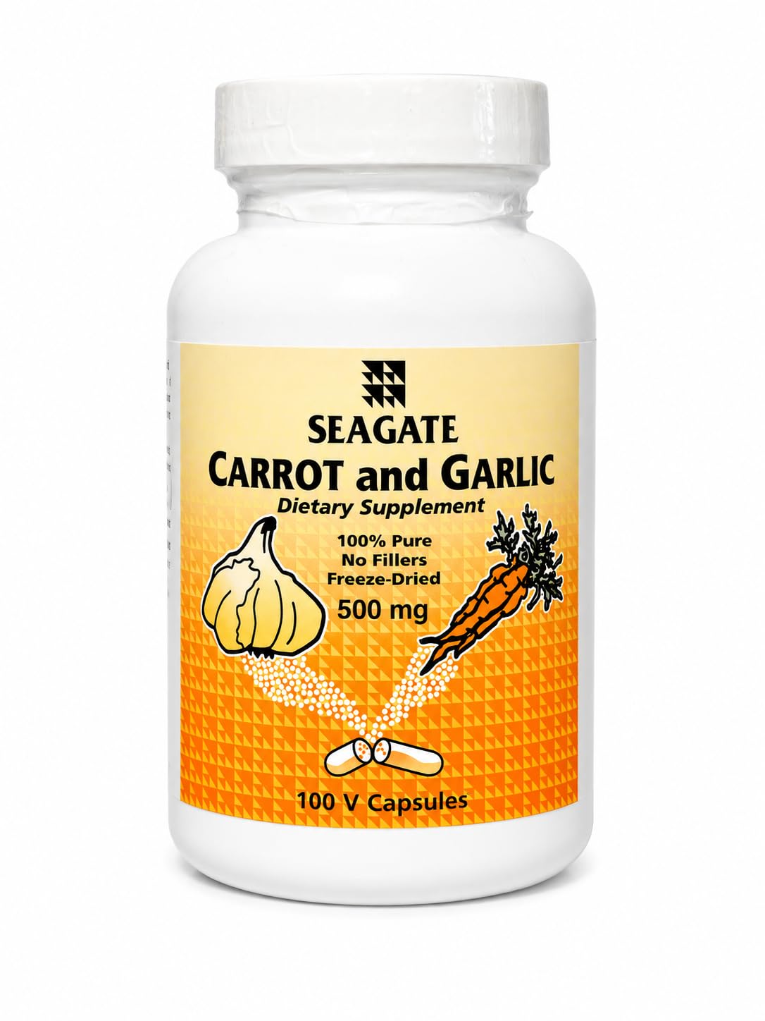 Seagate Products Carrot and Garlic 500mg Capsules