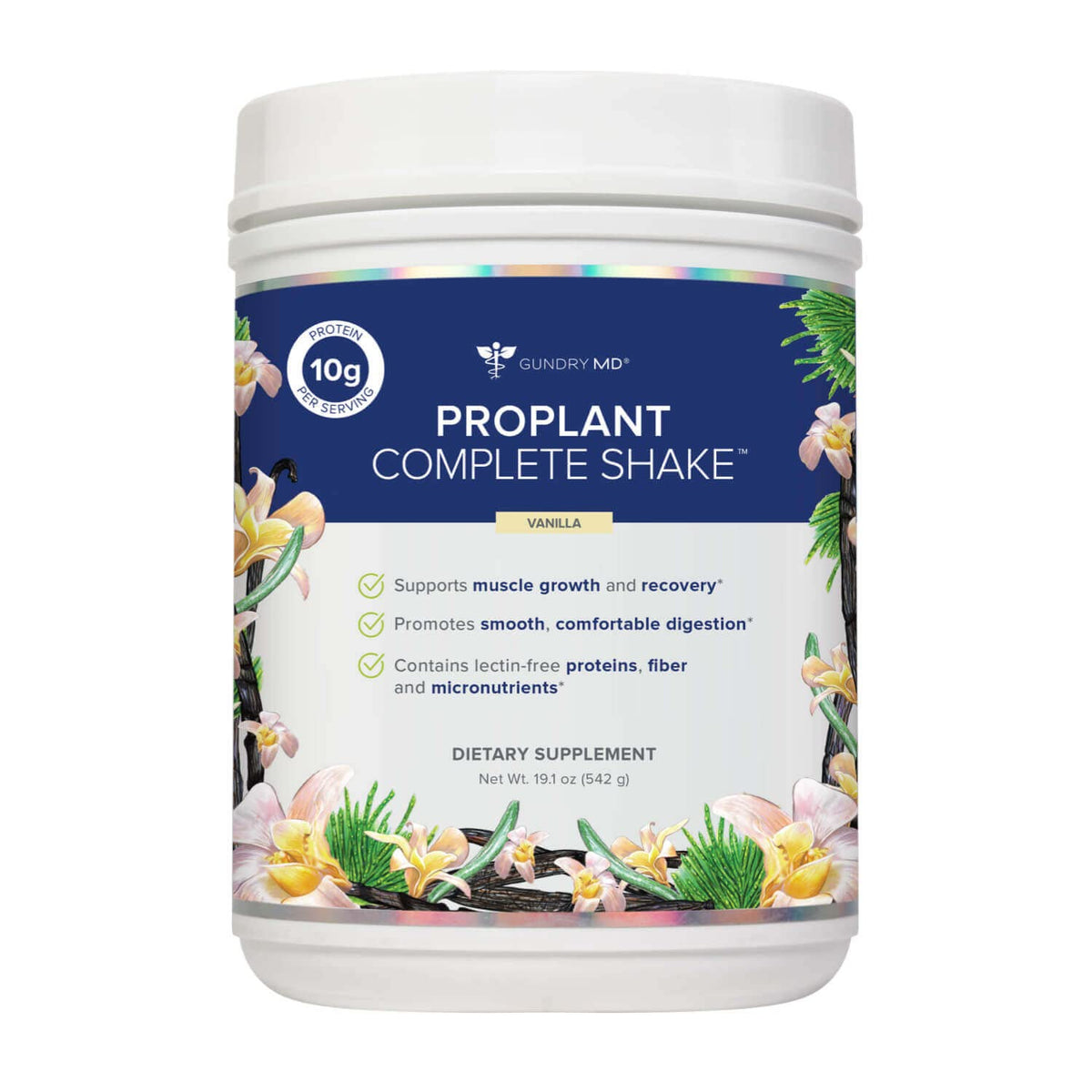 Gundry MD Pro Plant Complete Shake High-Fiber Plant Protein - 20 Servings
