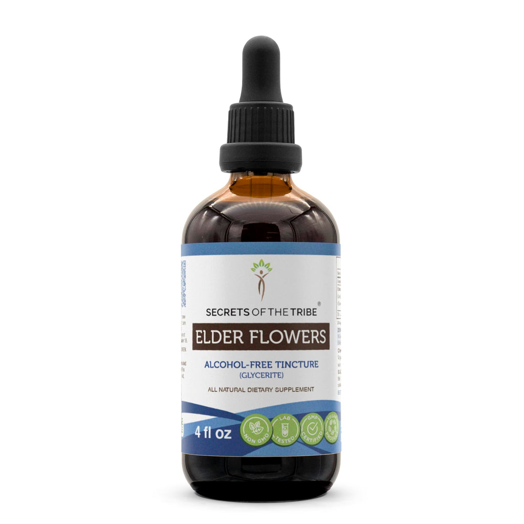 Secrets of the Tribe Elder Flowers Alcohol-Free Tincture - 4 fl oz