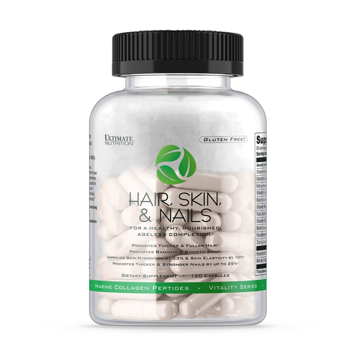 Ultimate Nutrition Hair Skin and Nails Collagen Capsules - 120 Capsules