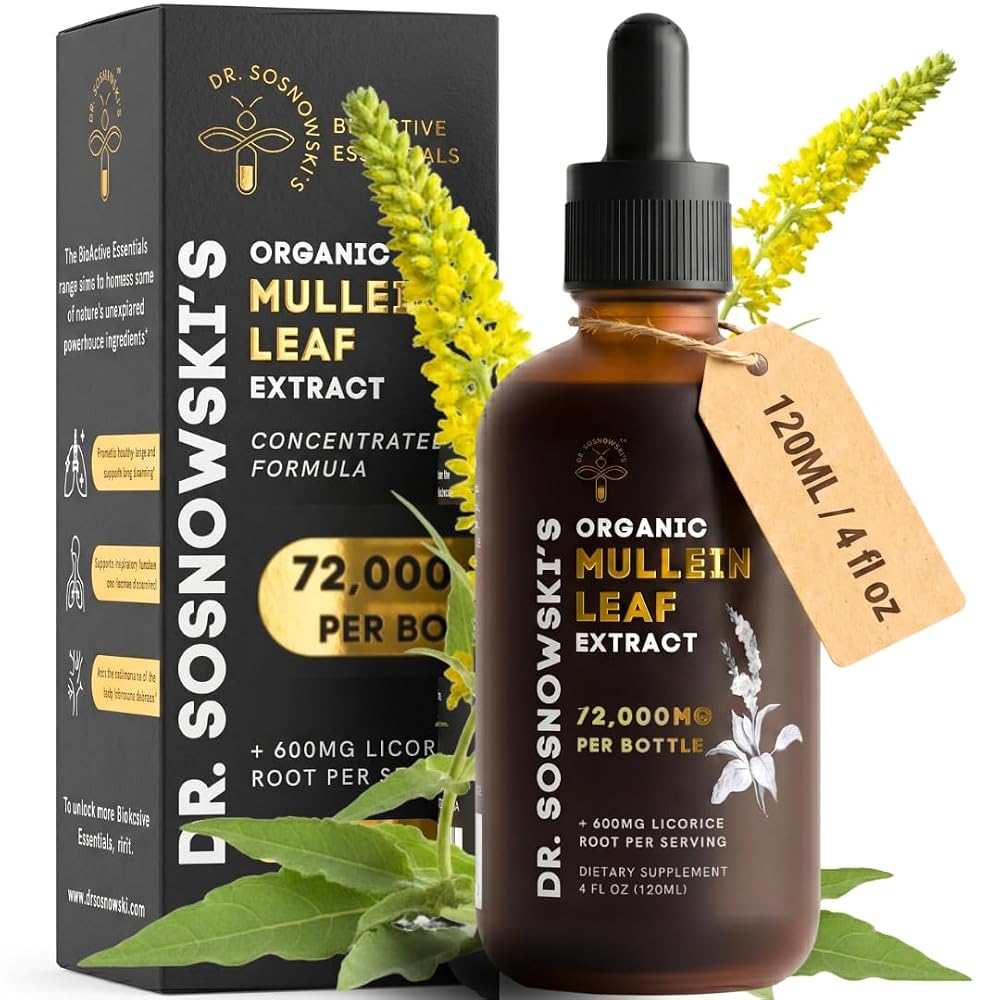 Dr Sosnowski's Organic Mullein Leaf Extract Drops - 4 fl oz