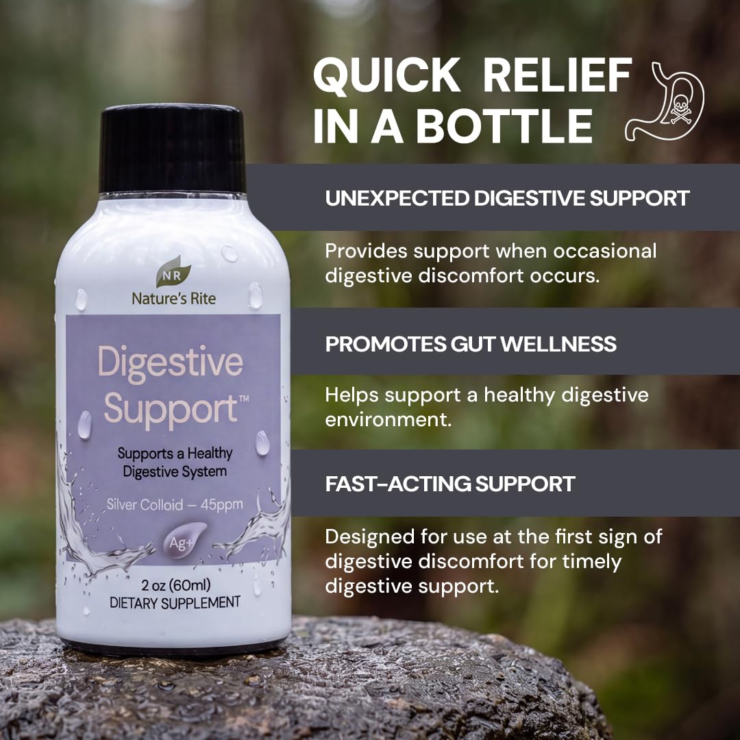 Nature's Rite Colloidal Silver Digestive Support - 4 x 2 oz - image 3