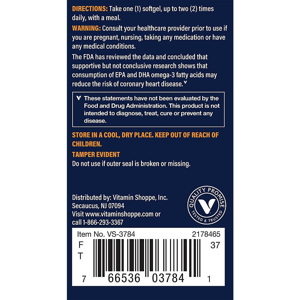 Vthrive Premium Omega-3 Fish Oil with Vitamin D3 - 60 Softgels - image 3