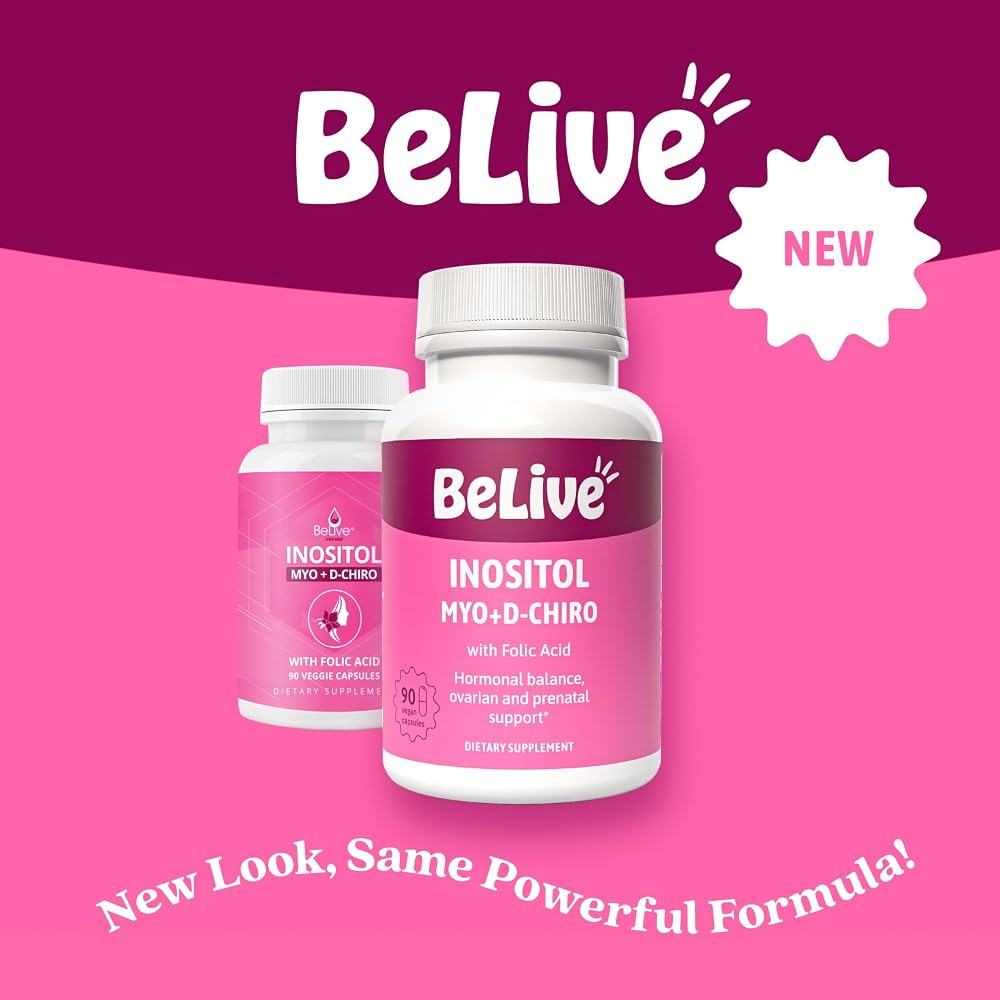 BeLive Myo & D-Chiro Inositol Supplement for Women - 90 Capsules - image 3