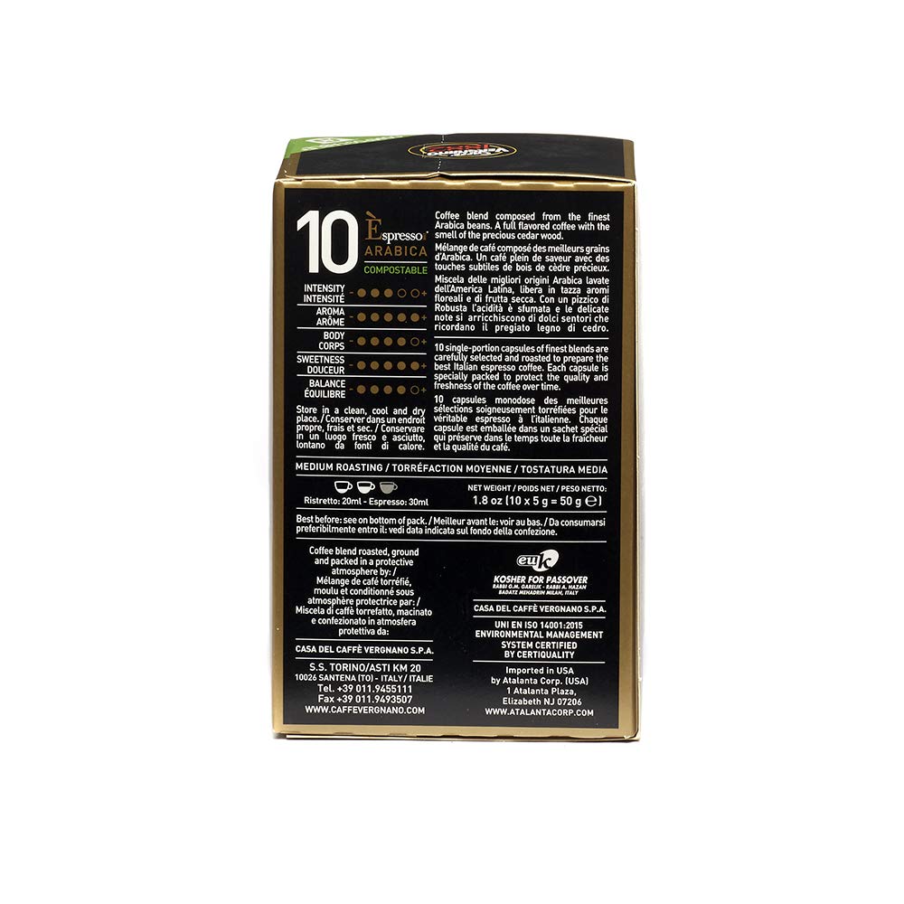 Caffe' Vergnano 1882 Caffè Vergnano Medium Dark Roast Coffee - Medium