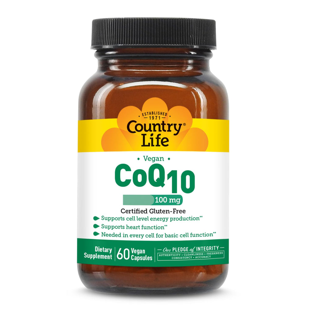 Country Life CoQ10 100 mg Vegan Capsules - 60 Count