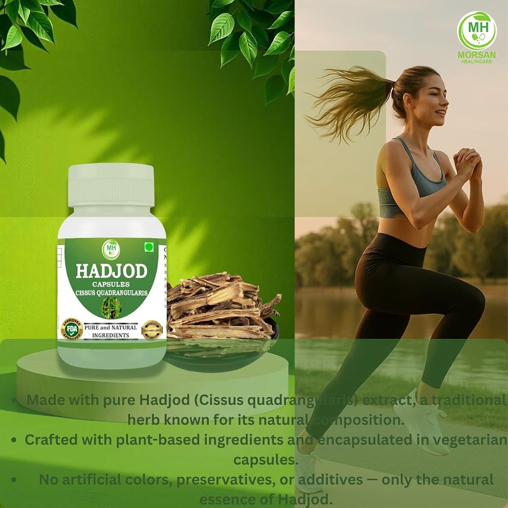 Morsan Healthcare Hadjod Cissus Quadrangularis 500mg - 120 Capsules - image 6