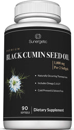 Sunergetic Black Cumin Seed Oil 1000mg - 90 Softgels