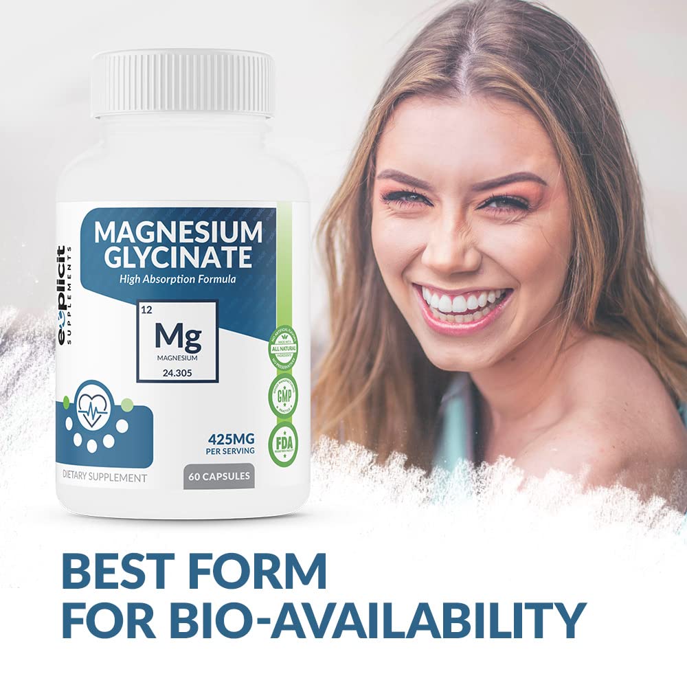 eXplicit Supplements Magnesium Glycinate 425mg - 60 Capsules - image 6