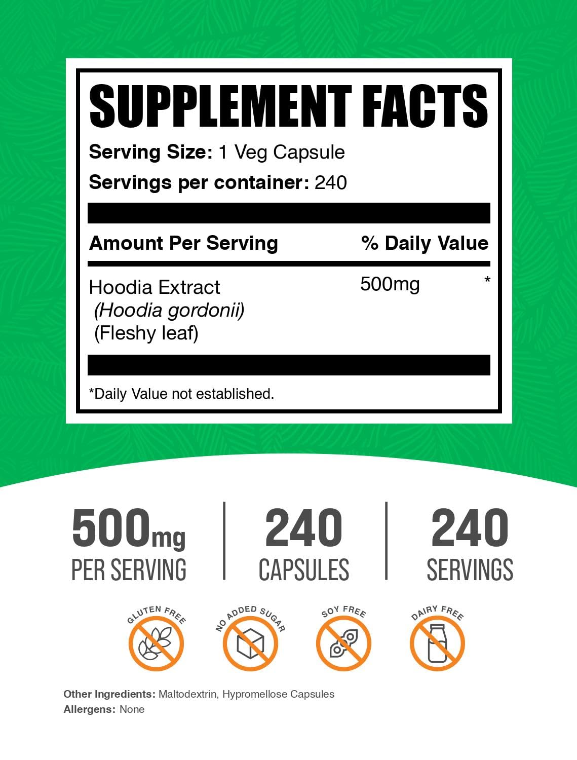 BulkSupplements Hoodia Gordonii Extract Capsules - 240 Count - image 2