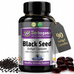 HERBOGANIC Cold Pressed Black Seed Oil Softgels - 90 Softgels