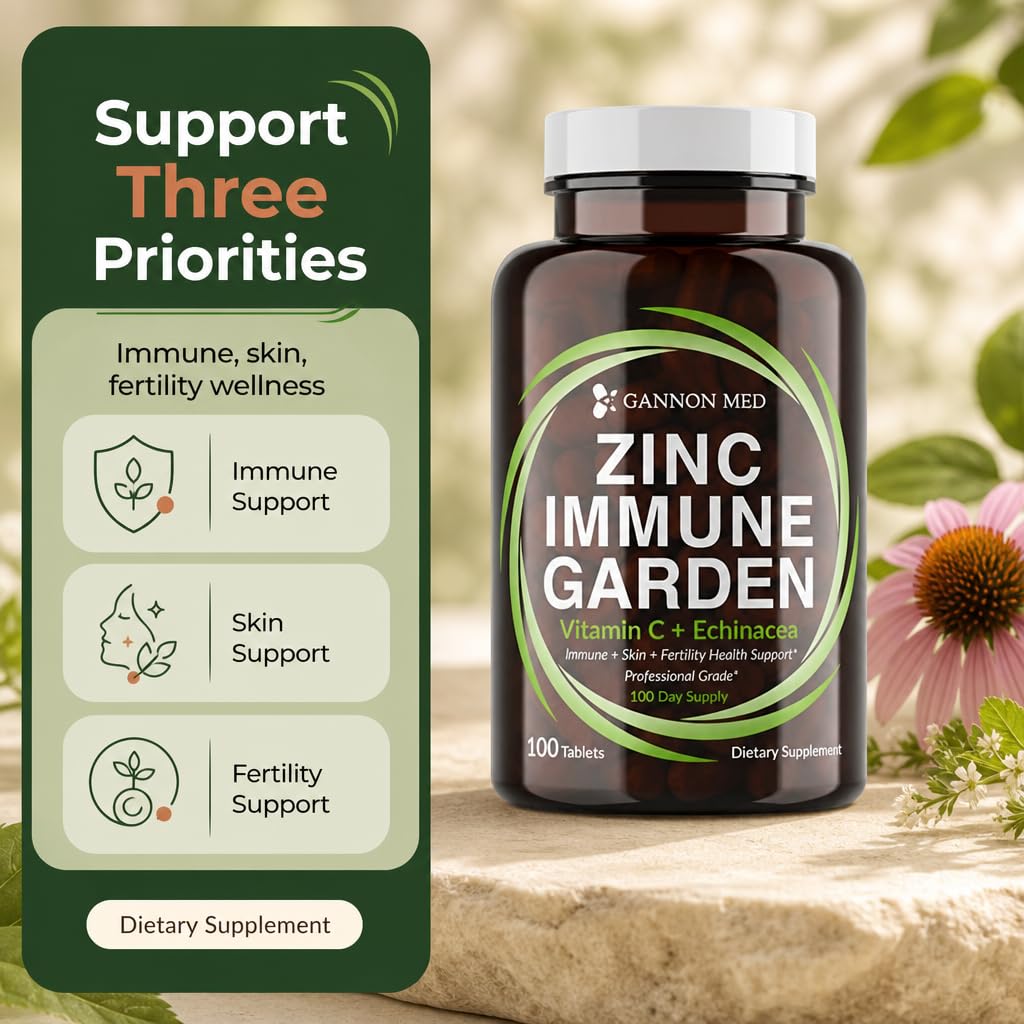 GANNON MED Zinc Supplement for Immune Support & Reproductive Health