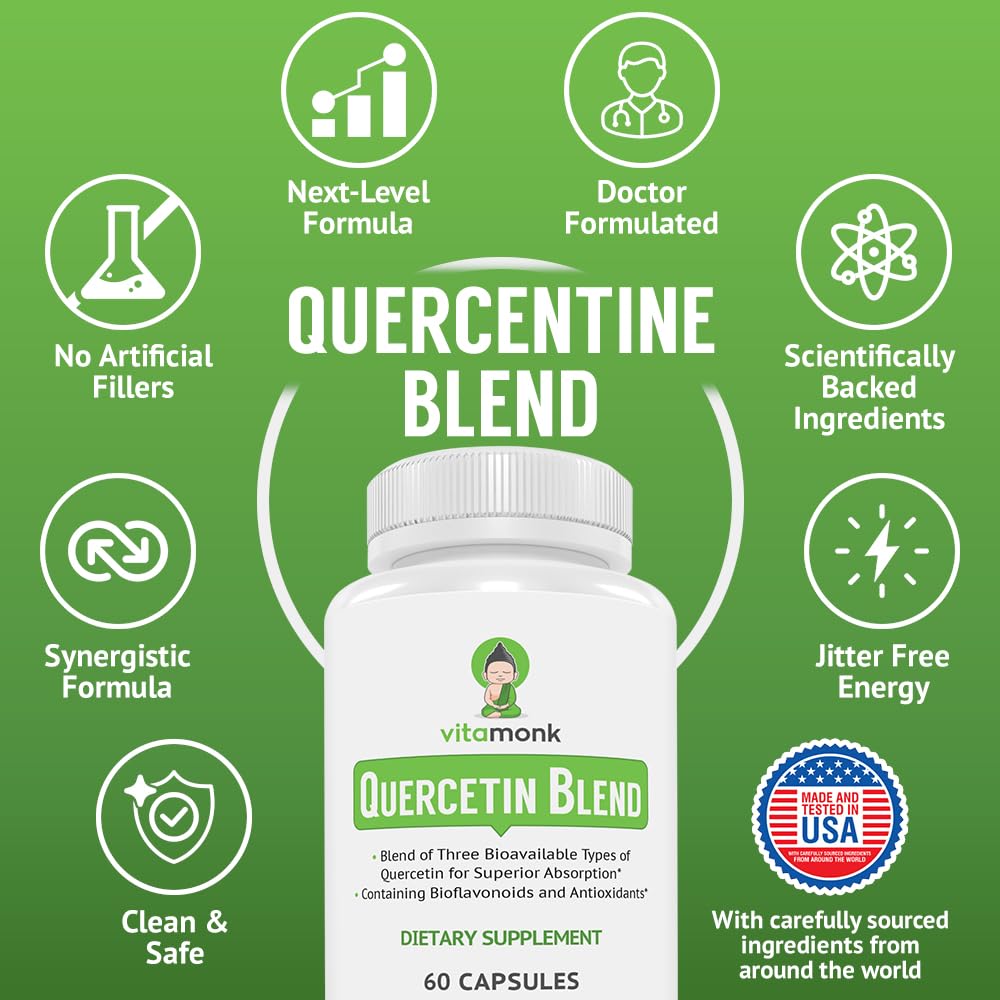 VitaMonk Quercetin with Bromelain Immune Support - 60 Capsules - image 4