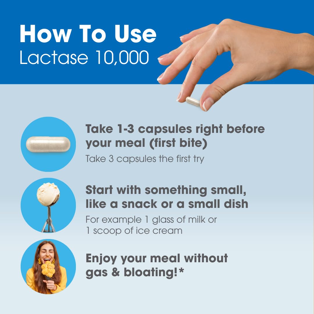 Intoleran Lactase 10,000 Digestive Enzymes - 36 Capsules - image 7