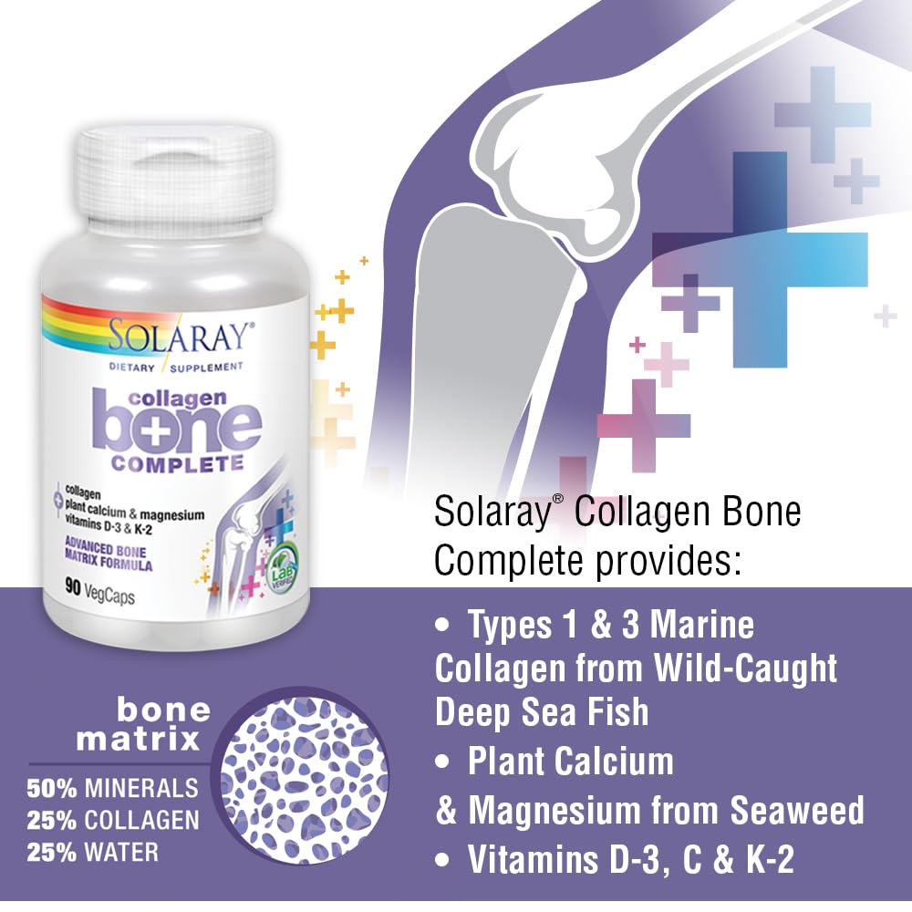 Solaray Collagen Bone Complete Bone Strength Support - 90 Capsules - image 4