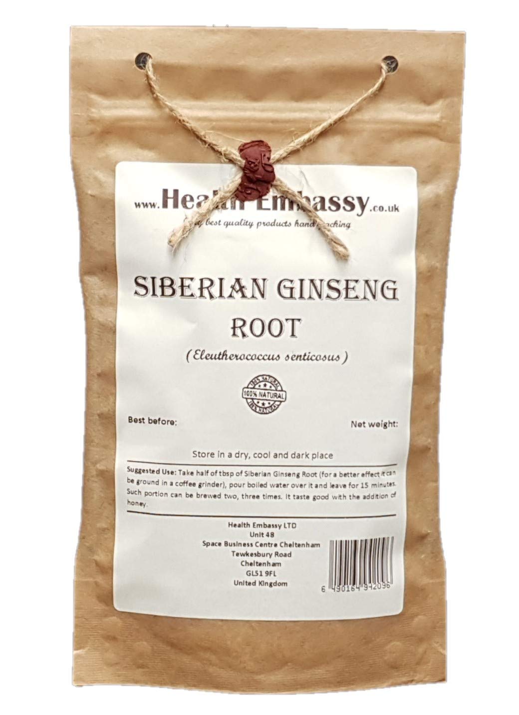 Health Embassy Siberian Ginseng Root Cut Tea - 100g