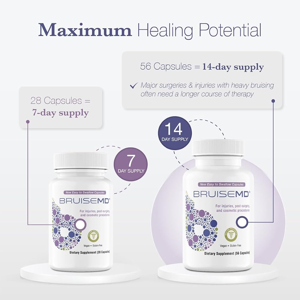 BruiseMD Bromelain 500 mg with Zinc & Vitamin C - 28 Capsules - image 3