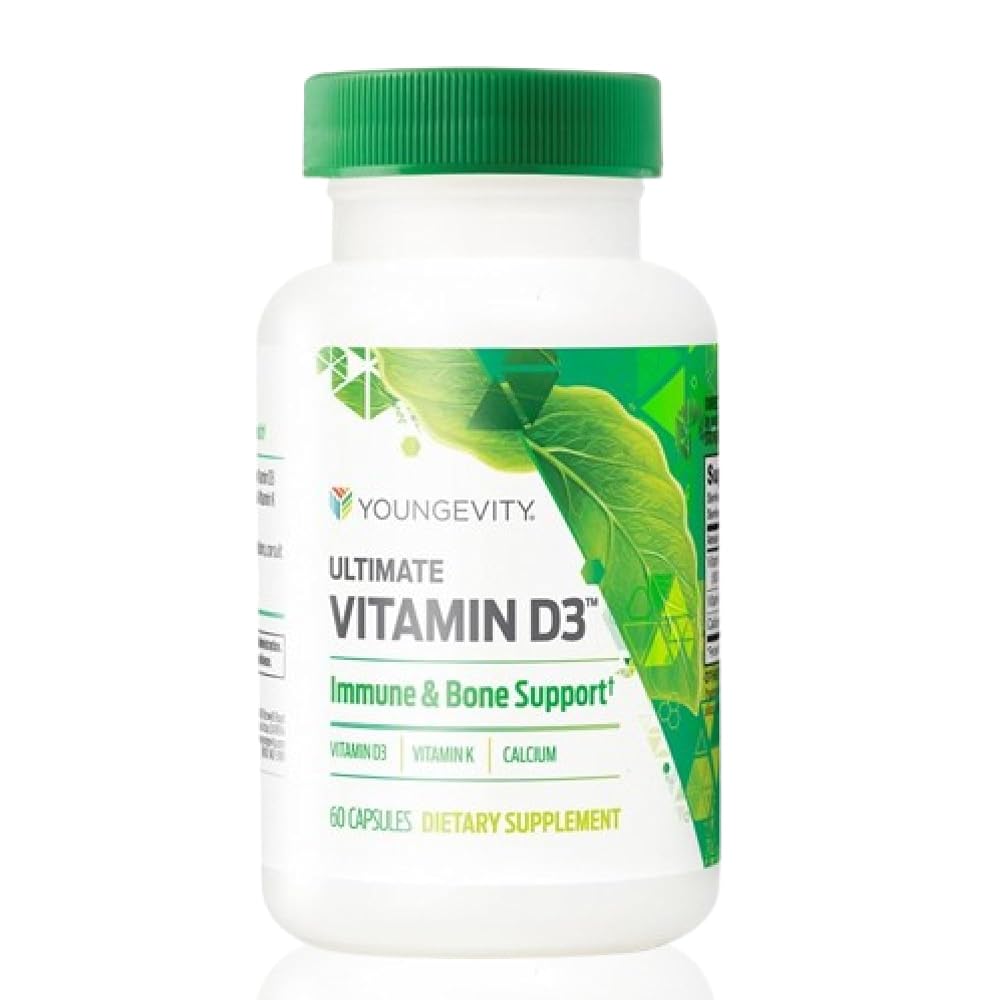 Youngevity Vitamin D3 5000 IU with K2 and Calcium - 60 Capsules
