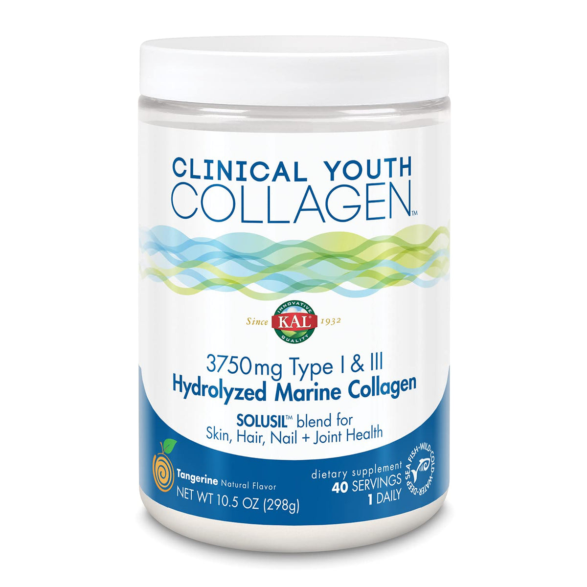 KAL Clinical Youth Collagen 3750 mg Type I & III - 10.5 oz