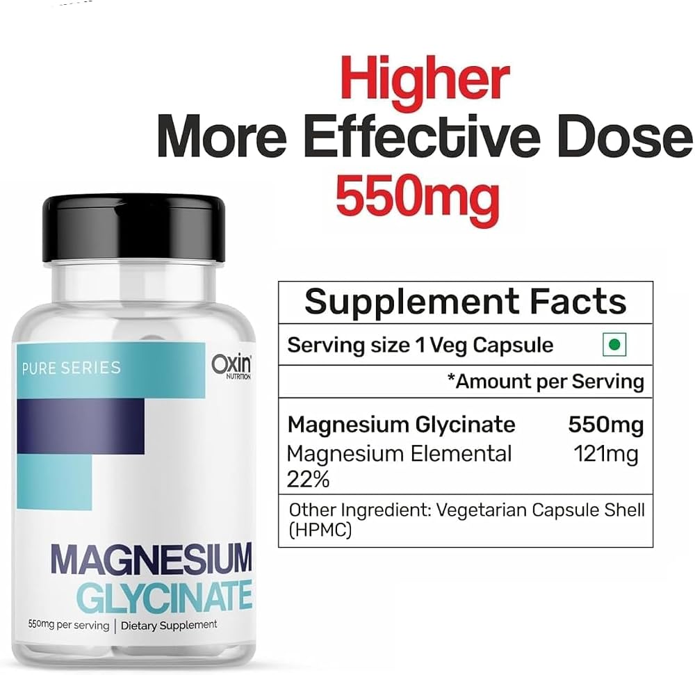 Magnesium Glycinate for Healthy Muscles, Nerves & Sleep - 60 Vegetarian Capsules - image 2