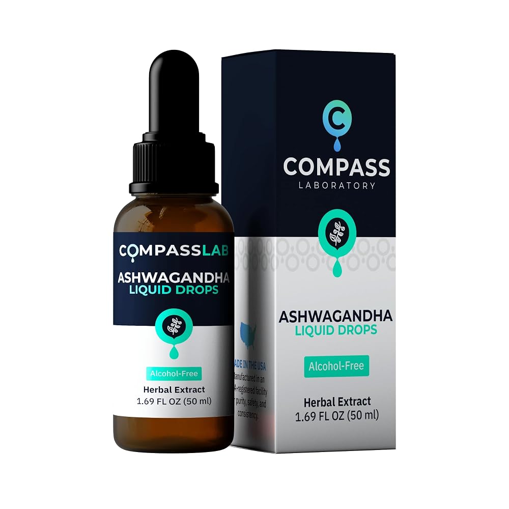 COMPASS LABORATORY Ashwagandha Liquid Drops Mood Support - 2 fl oz
