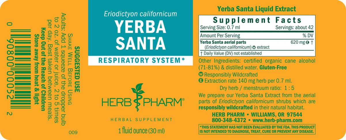 Herb Pharm Yerba Santa Liquid Extract for Respiratory Support - 1 Fl Oz - image 9