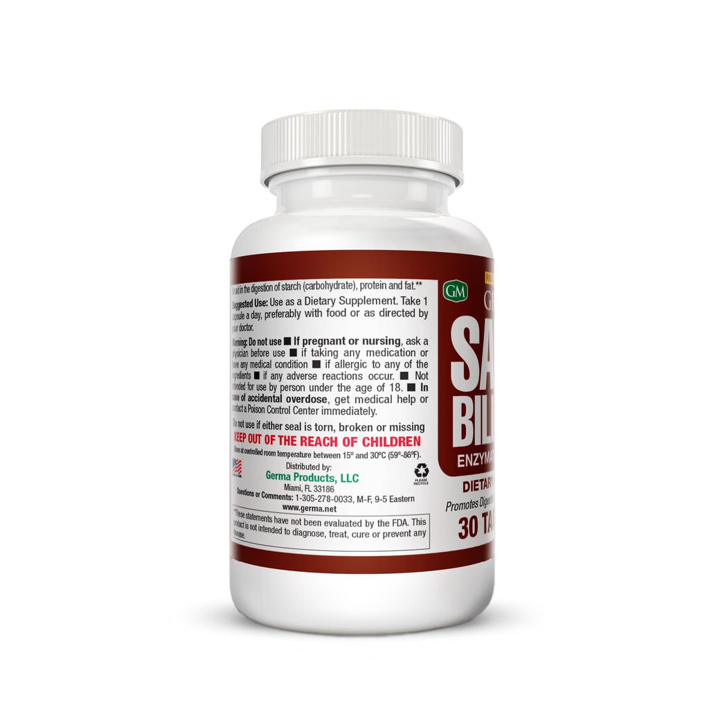 Germa Bile Salts Natural Dietary Supplement for Liver Support - 30 Tablets - image 2