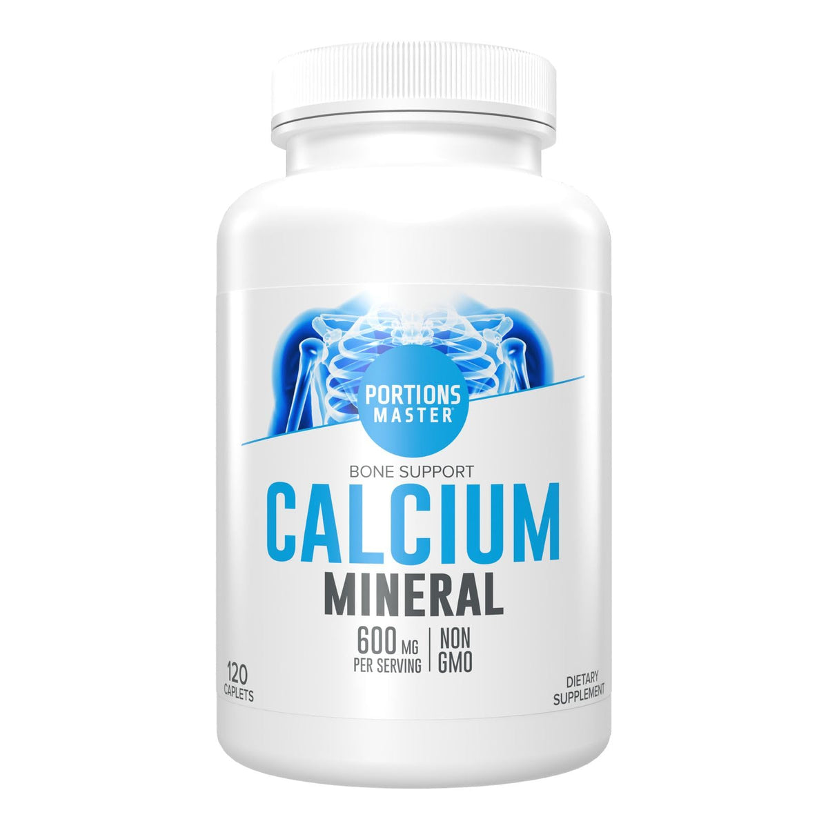 Portions Master Calcium + D3 & Magnesium Bone & Joint - 120 Vegetarian Capsules