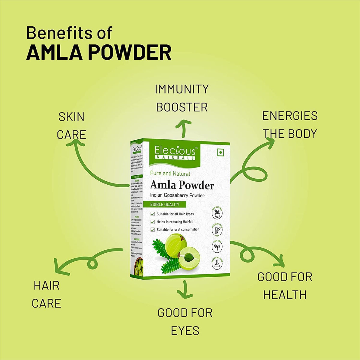 AZAZ Elecious Amla Indian Gooseberry Powder for Hair Growth - 250g - image 4