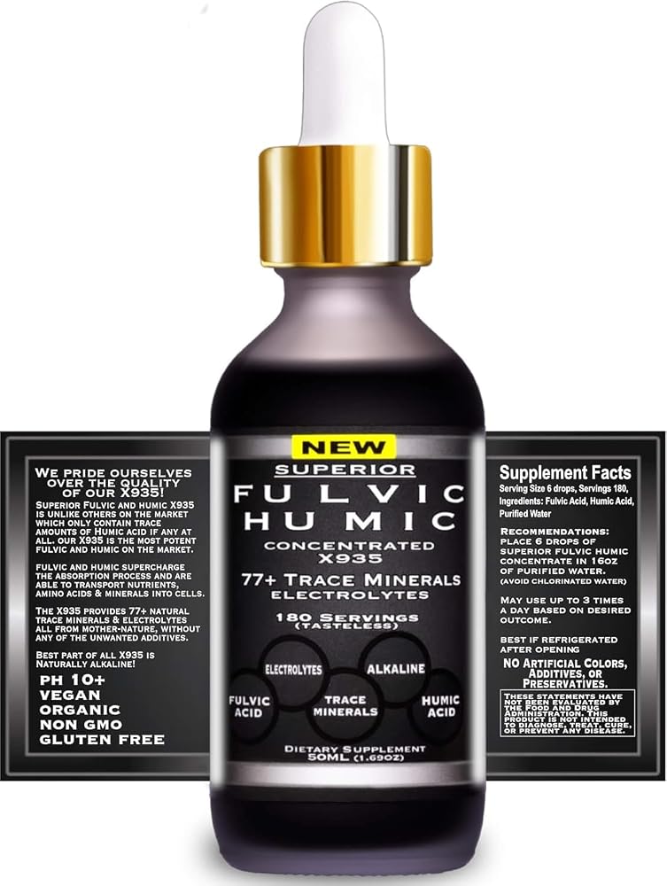 Superior Fulvic Humic X935 Trace Mineral Drops - 180 Servings - image 5