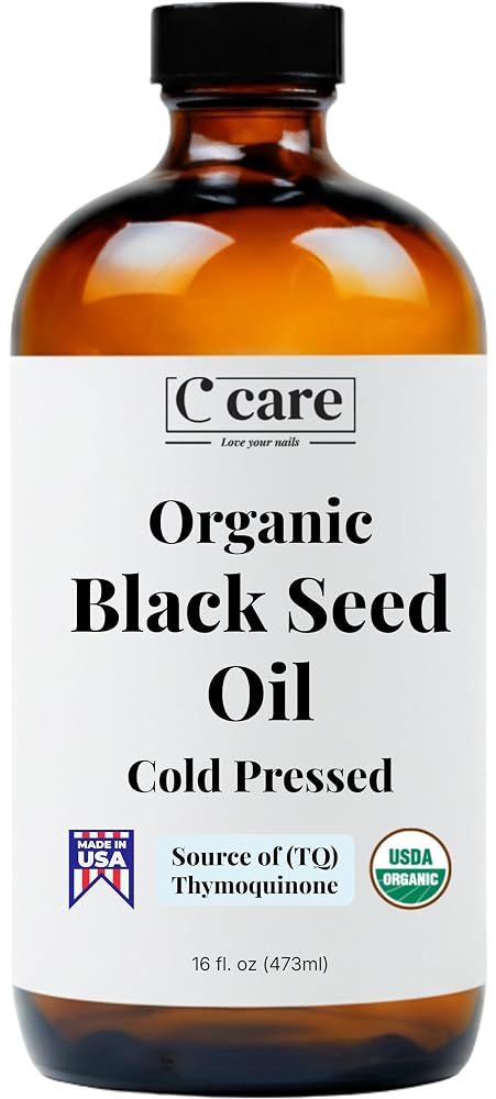 Vocks Black Seed Oil Organic Cold Pressed Unrefined Glass Bottle