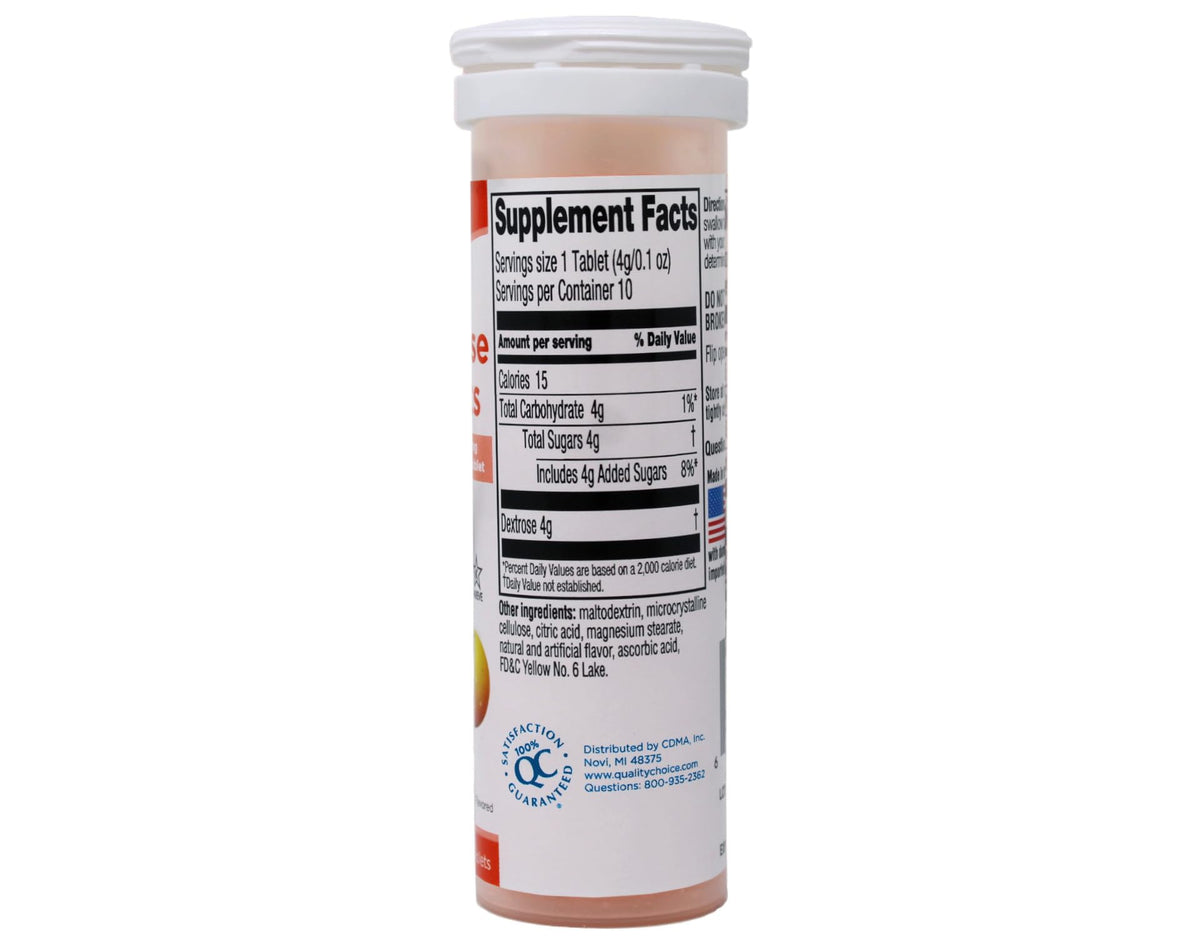 Quality Choice Fast Acting Glucose Tablets Orange Flavor - 30 Tablets - image 3
