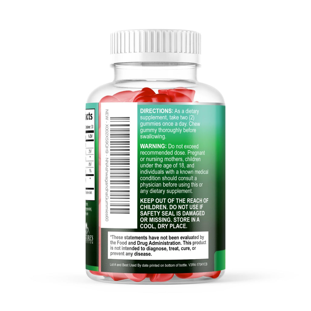 Nature's Nutrition Ashwagandha Gummies for Calm & Immune Support - 60 Gummies - image 8