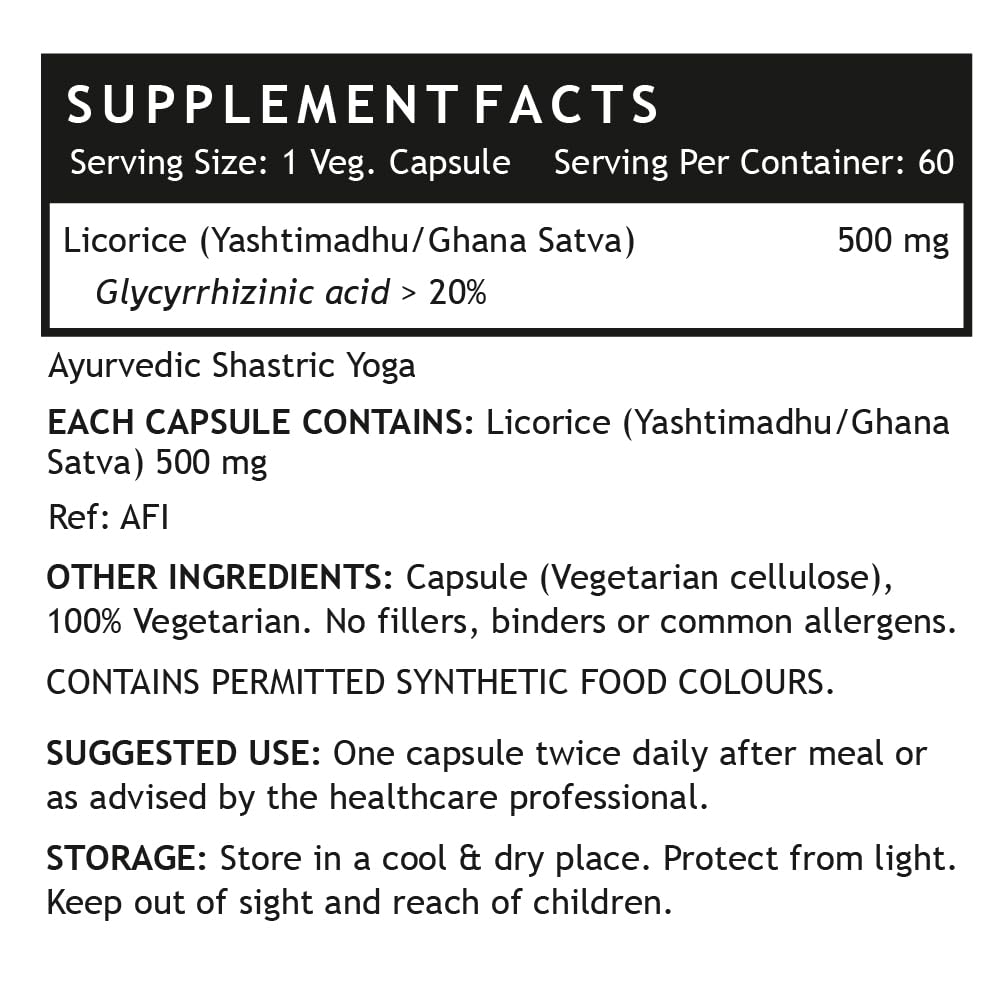 INLIFE Licorice Root Extract Standardized 500 mg - 60 Vegetarian Capsules - image 2