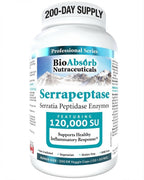 Bio Absorb Serrapeptase 120000 SPU Delayed Release - 200 Capsules