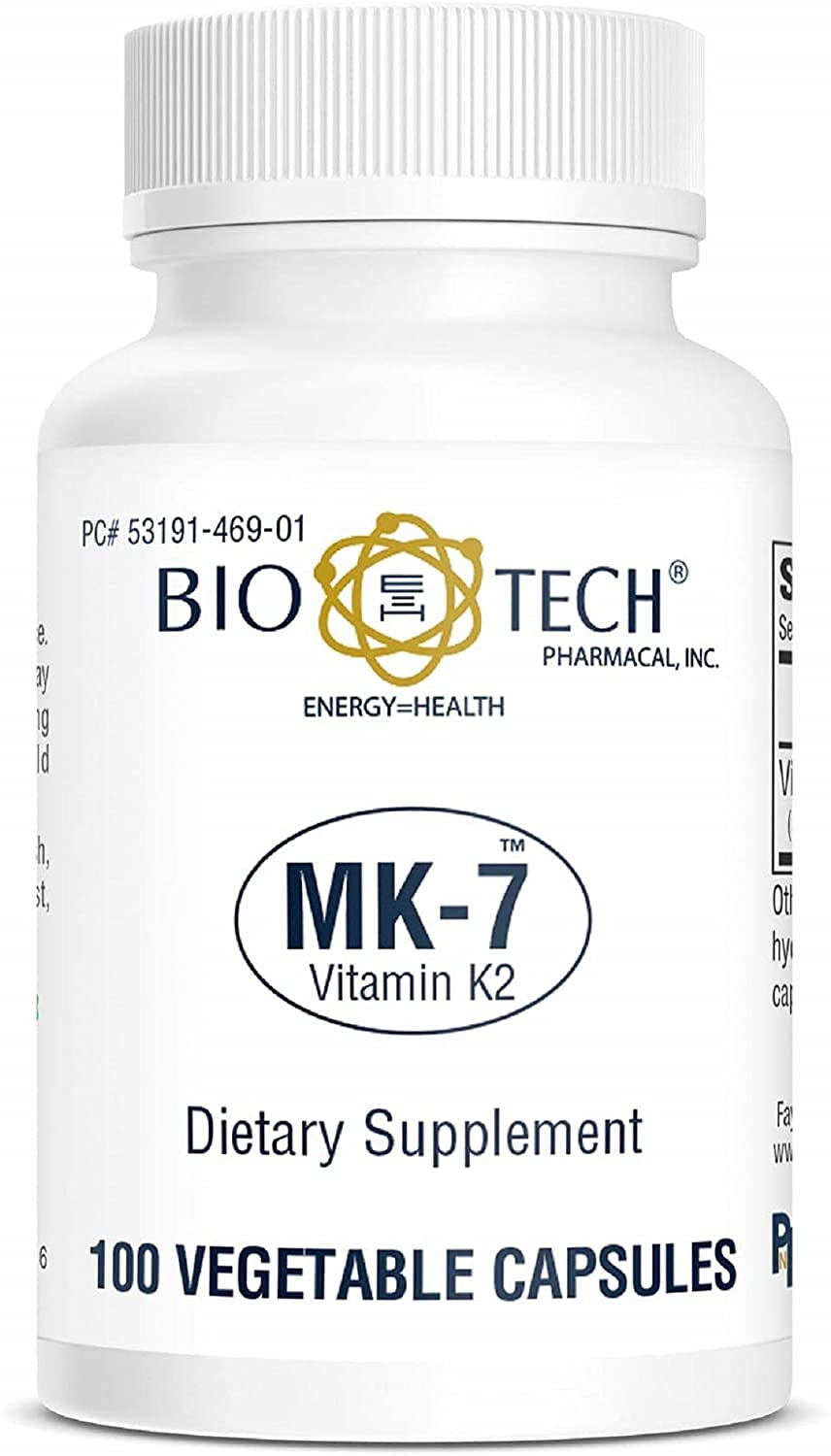 Bio-Tech Pharmacal MK-7 Vitamin K2 150 mcg - 100 Vegetarian Capsules