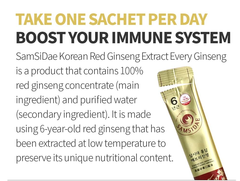 SAMSIDAE Korean Red Ginseng Extract Sticks 10mg - 30 Sticks - image 5