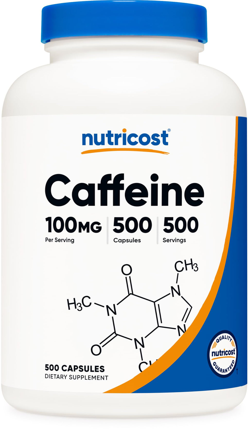 Nutricost Caffeine Pills 100mg - 500 Capsules