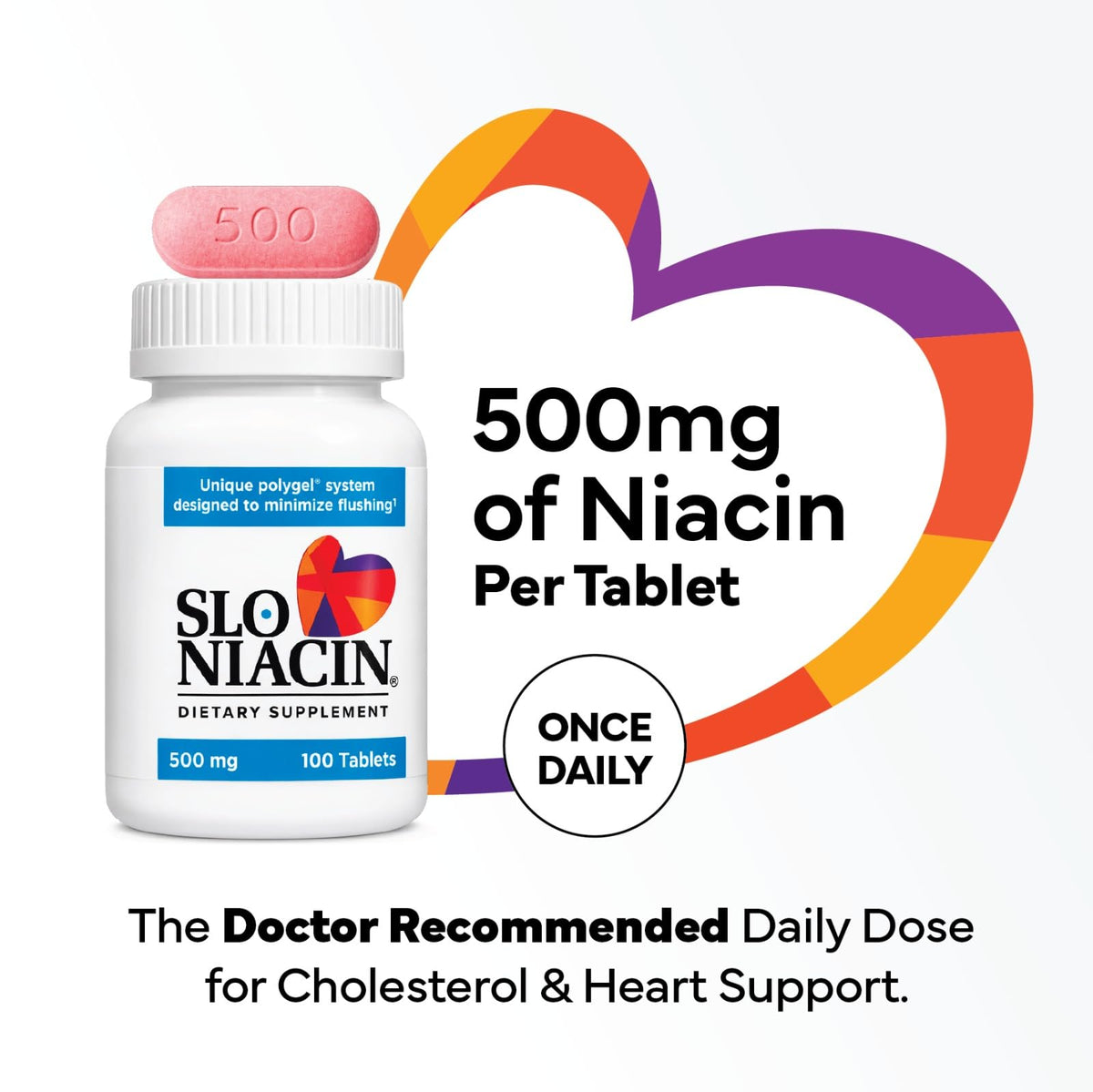 Kinara Slo-Niacin Slow Release Vitamin B3 500mg - 200 Tablets - image 3