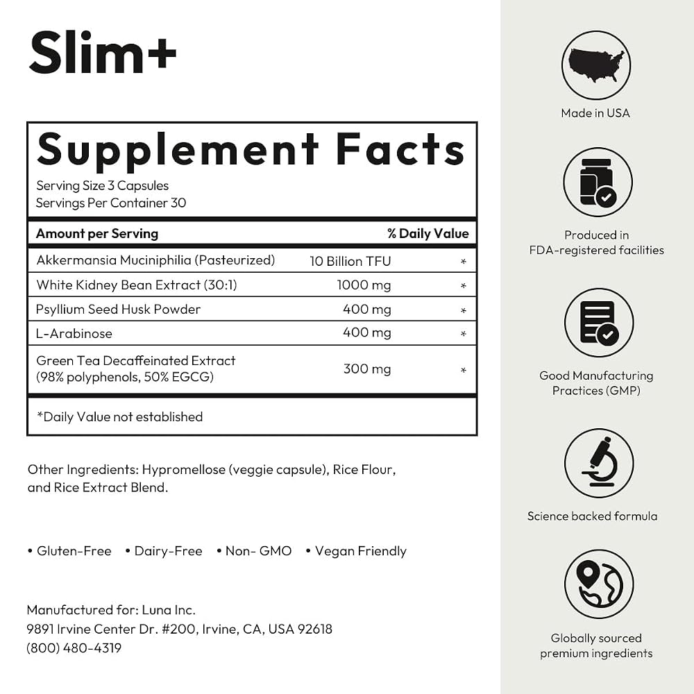 BIGVITA Slim+ GLP-1 & Gut Support Capsules - 90 Count - image 6