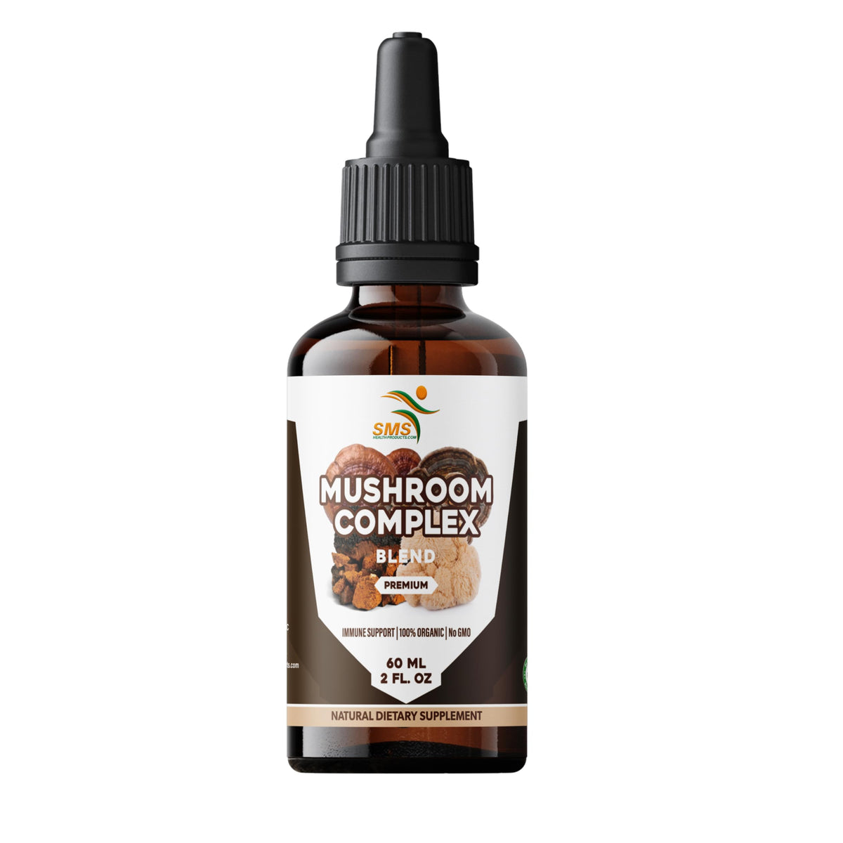 SMSHEALTHPRODUCTS.com Mushroom Complex Tincture Drops - 2 Fl Oz - image 3