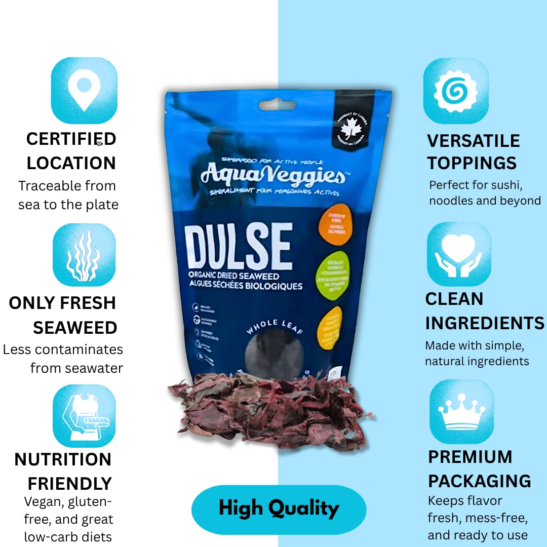 Aqua Veggies Organic Atlantic Dulse Whole Leaf - 113g - image 3
