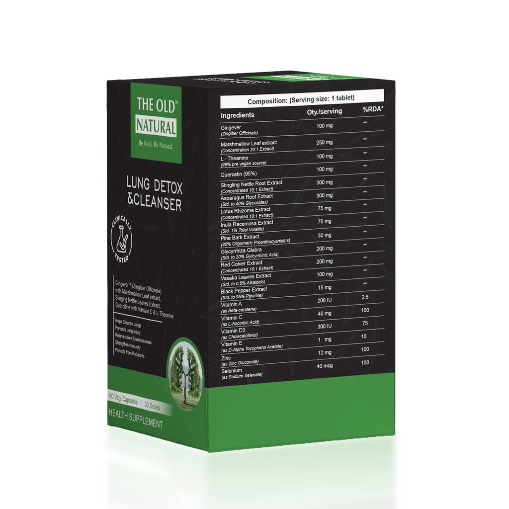 The Old Natural 19 in 1 Lungs Detox for Smokers & Pollution 60 Veg - image 3