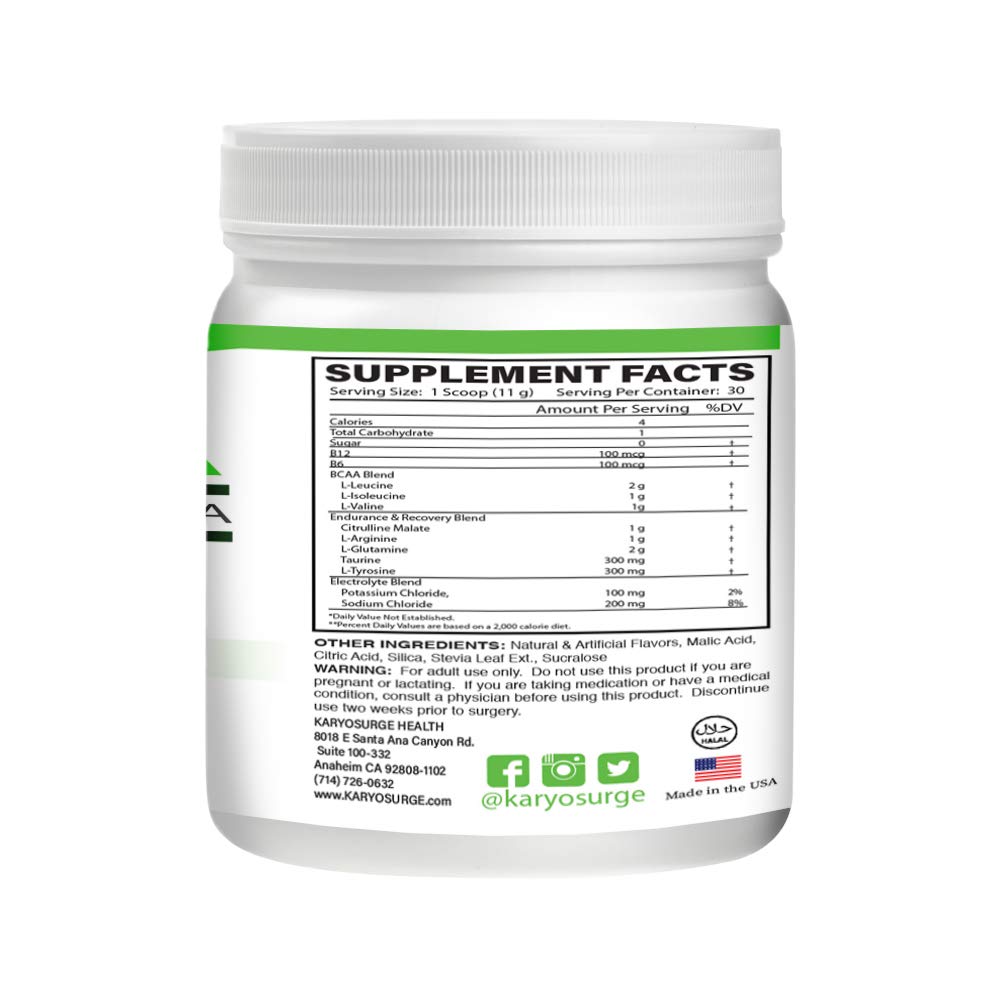 Karyosurge BCAAs Fruit Punch Powder - 30 Servings - image 2