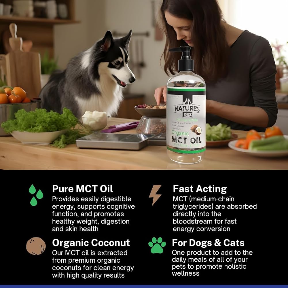 Nature's Diet Organic MCT Oil for Dogs and Cats - 32 fl oz - image 2