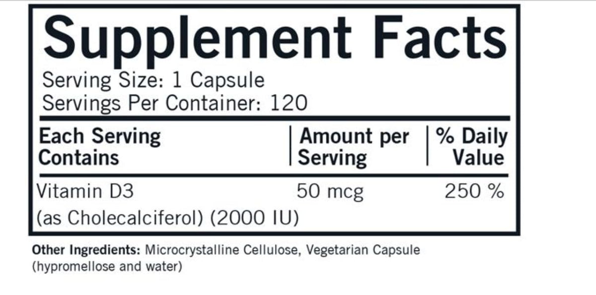 Kirkman Kirkland Vitamin D3 2000 IU Capsules - 120 Count - image 2