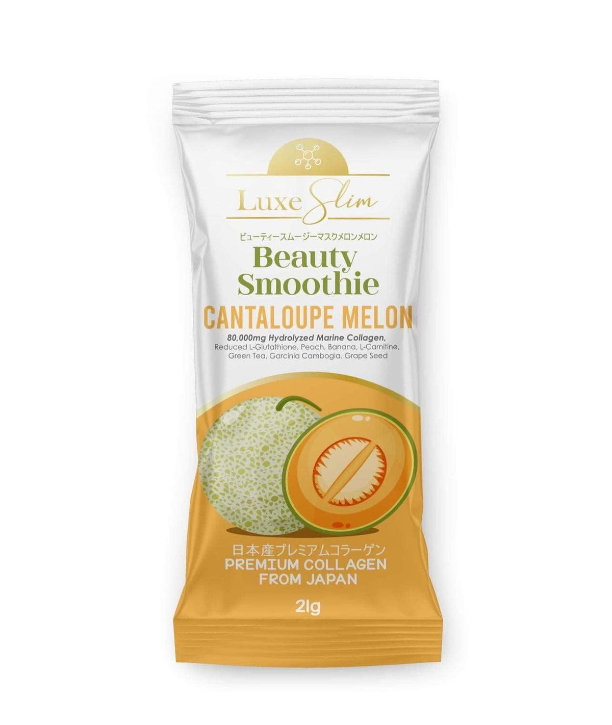Luxe Slim Beauty Smoothie Cantaloupe Melon Collagen - 10 Sachets - image 4