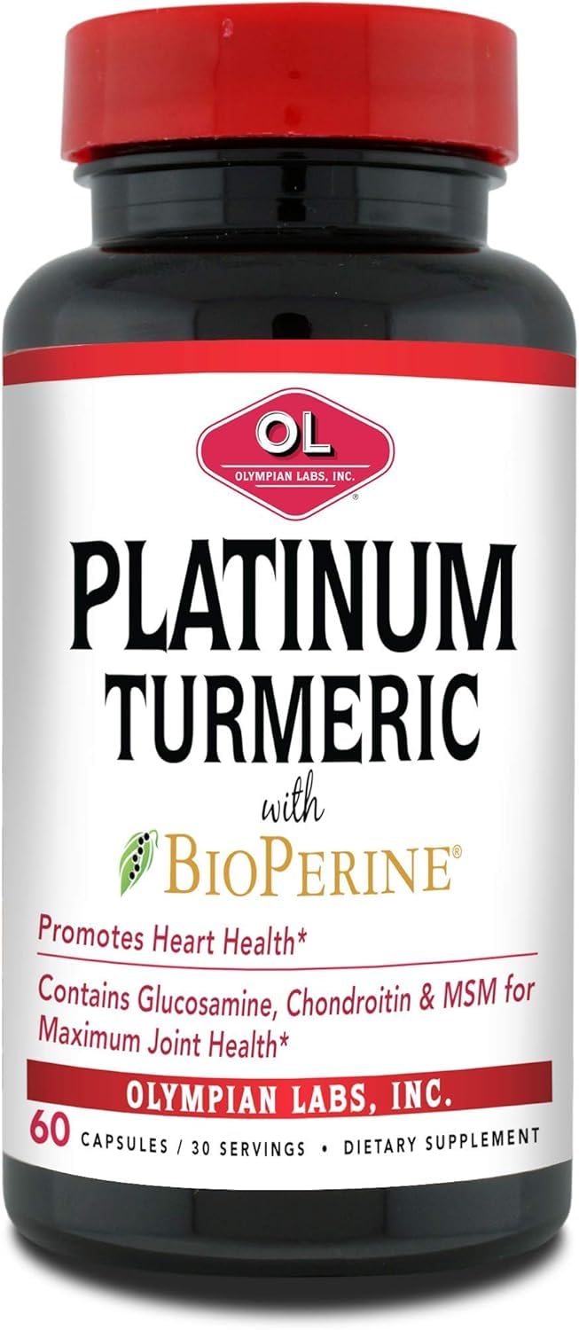 Olympian Labs Platinum Turmeric with Glucosamine & Chondroitin - 60 Capsules